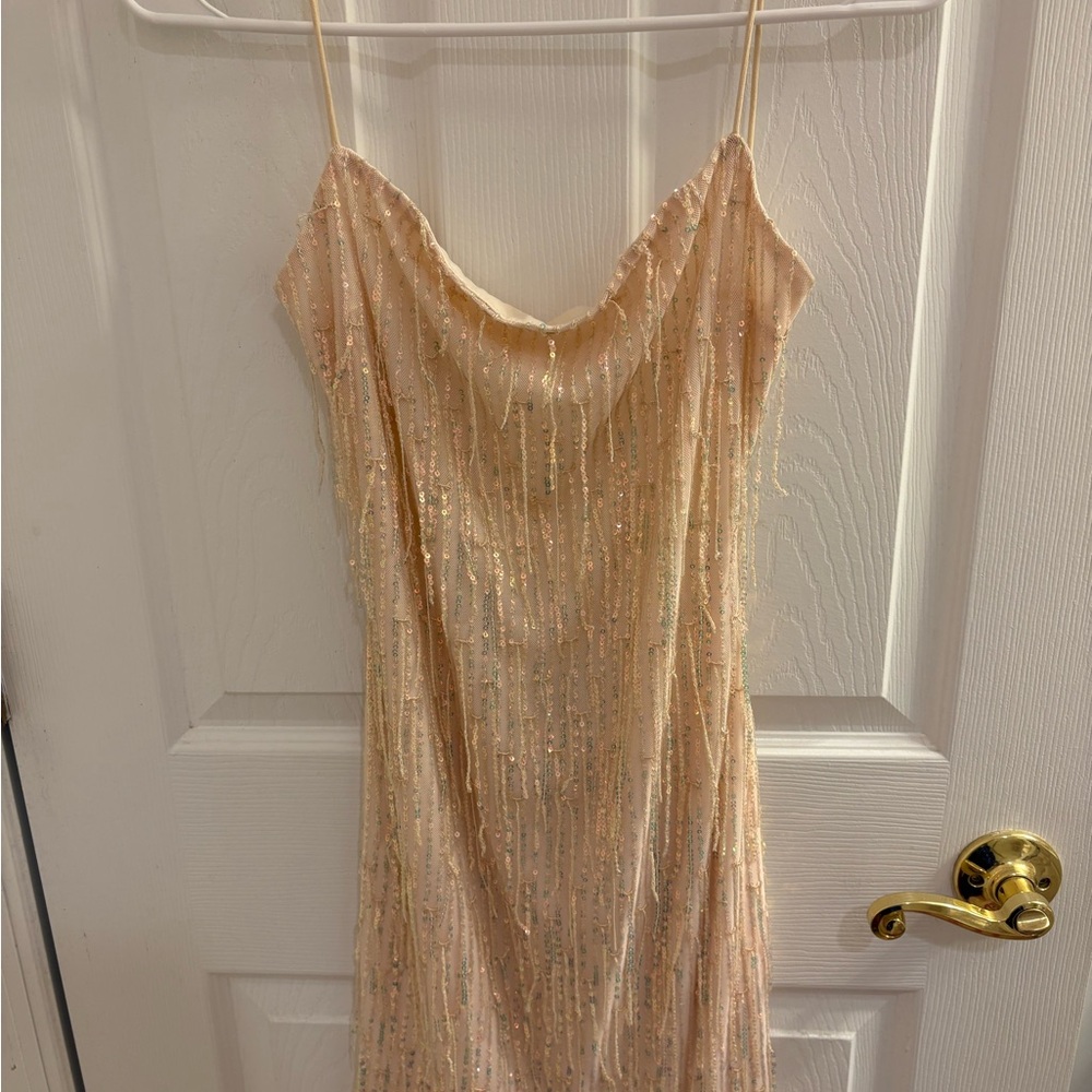 Windsor Shimmering Gold Mini Dress
